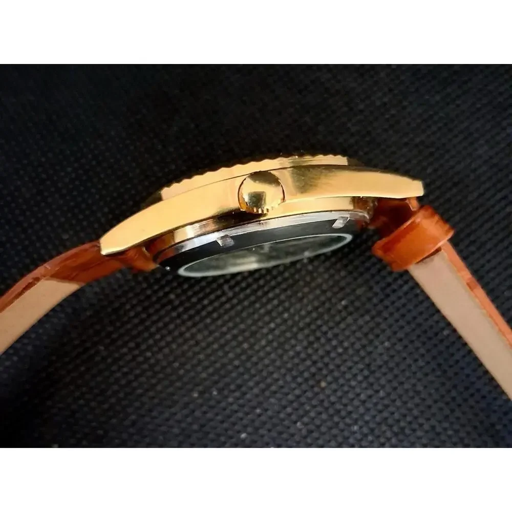Vintage Men's Automatic Citizen Eagle 7 Leather Watch RARE